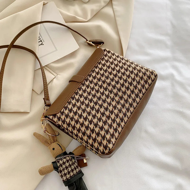 Women's Plaid Crossbody Bag - Shoulder Bag for Women