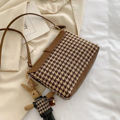 Women's Plaid Crossbody Bag - Shoulder Bag for Women