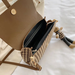 Women's Plaid Crossbody Bag - Shoulder Bag for Women