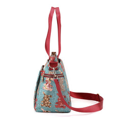 Printed Floral Shoulder Bag Women Crossbody Tote Messenger Handbag