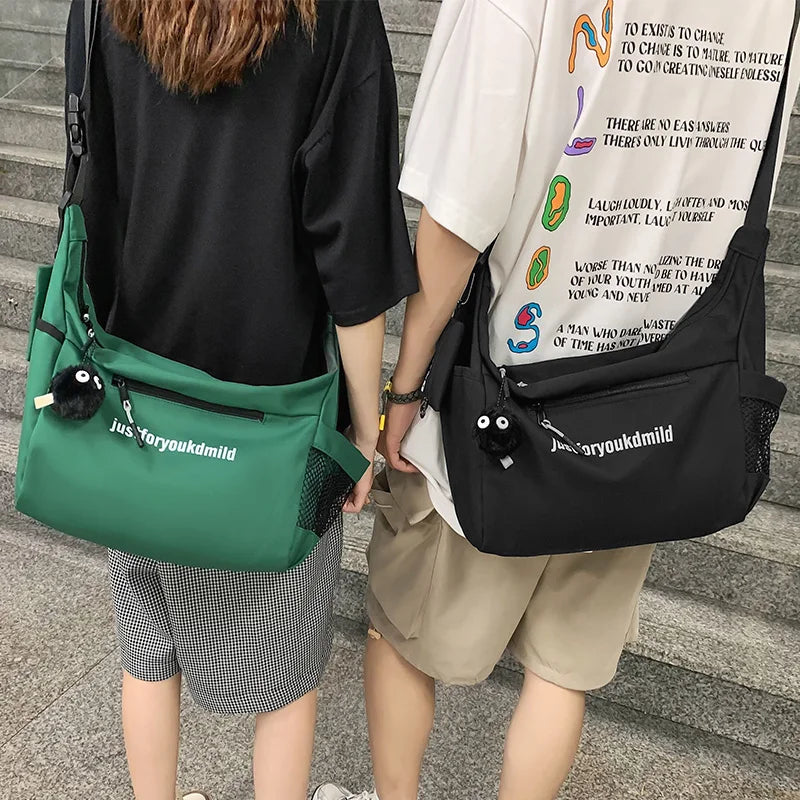 Unisex Large Capacity Shoulder Bag Casual Style Boys Girls