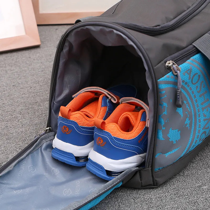 Nylon Gym Bag for Fitness Yoga Training with Shoes Storage