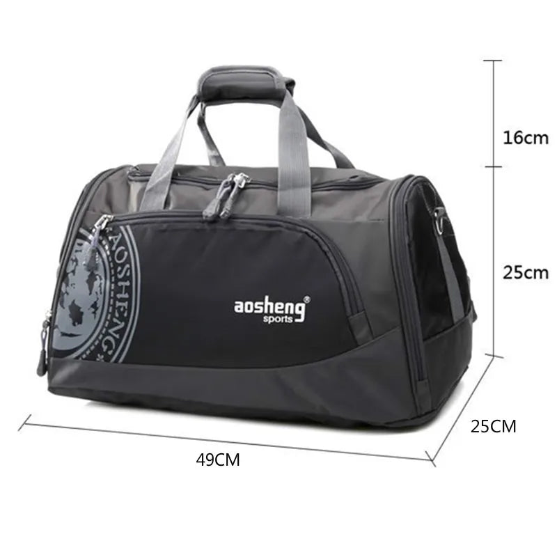 Nylon Gym Bag for Fitness Yoga Training with Shoes Storage