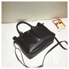 Women's PU Leather Laptop Bag Shoulder Tote Vintage Crossbody Bag