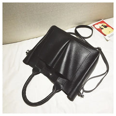 Women's PU Leather Laptop Bag Shoulder Tote Vintage Crossbody Bag