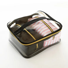 PVC Portable Cosmetic Bag Set Multifunctional Washing Bag Makeup Box