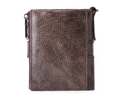 RFID Men wallet Leather Man Purse buckle zipper Retro Cow leather male wallet