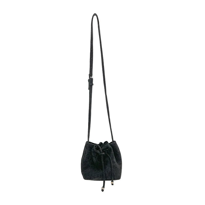 Retro Crossbody Bag Female Bundle All-in-one Mouth Bag Draw Rope Mini Bucket Bag