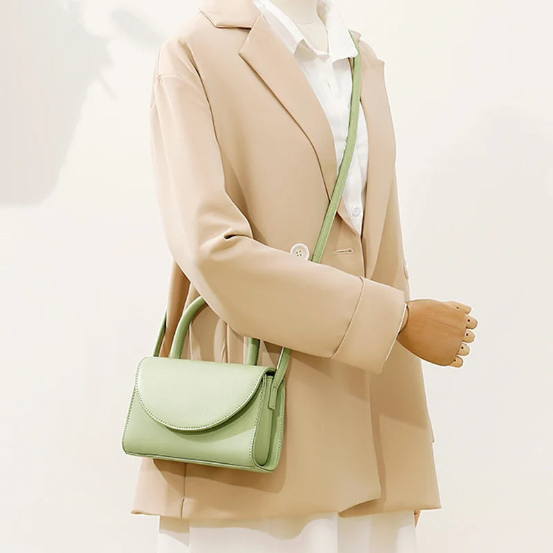 Retro Mini Shoulder Bag Pu Leather Crossbody Bags Short Handle Women Handbags