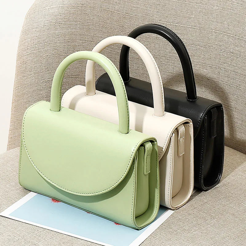 Retro Mini Shoulder Bag Pu Leather Crossbody Bags Short Handle Women Handbags
