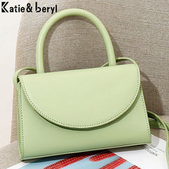 Retro Mini Shoulder Bag Pu Leather Crossbody Bags Short Handle Women Handbags