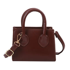Retro PU Women Shoulder Totes Bag Portable Leather Handbag Personality Solid Fem