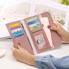 Metal Heart-shaped Long Wallet for Women Girls