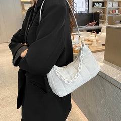 Retro Solid Small Shoulder Bag French Stick Bags
