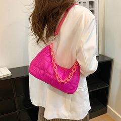 Retro Solid Small Shoulder Bag French Stick Bags