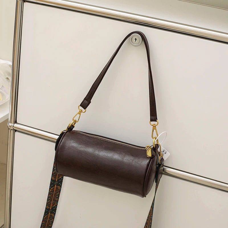 Retro Totes Oil Wax Skin Bag for Women Vintage Handbag