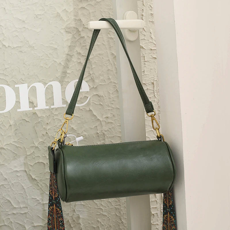 Retro Totes Oil Wax Skin Bag for Women Vintage Handbag