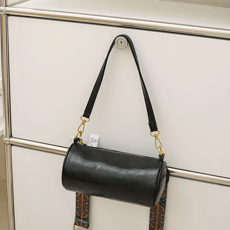 Retro Totes Oil Wax Skin Bag for Women Vintage Handbag