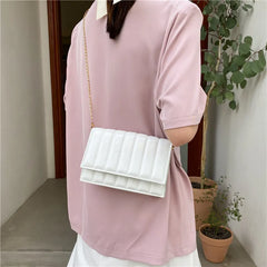 Rhombic Contrast Women's Bag Texture Shoulder Bag Retro Painted Handbags