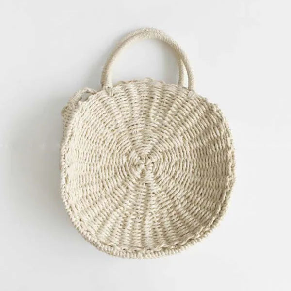 Straw Beach Bag Bohemian Tote Crossbody Bag Small Rattan Messenger Bag