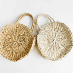 Straw Beach Bag Bohemian Tote Crossbody Bag Small Rattan Messenger Bag