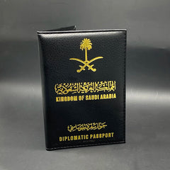 Saudi Arabia Passport Holder Women Pu Leather Cover DIPLOMATIC Passport Case