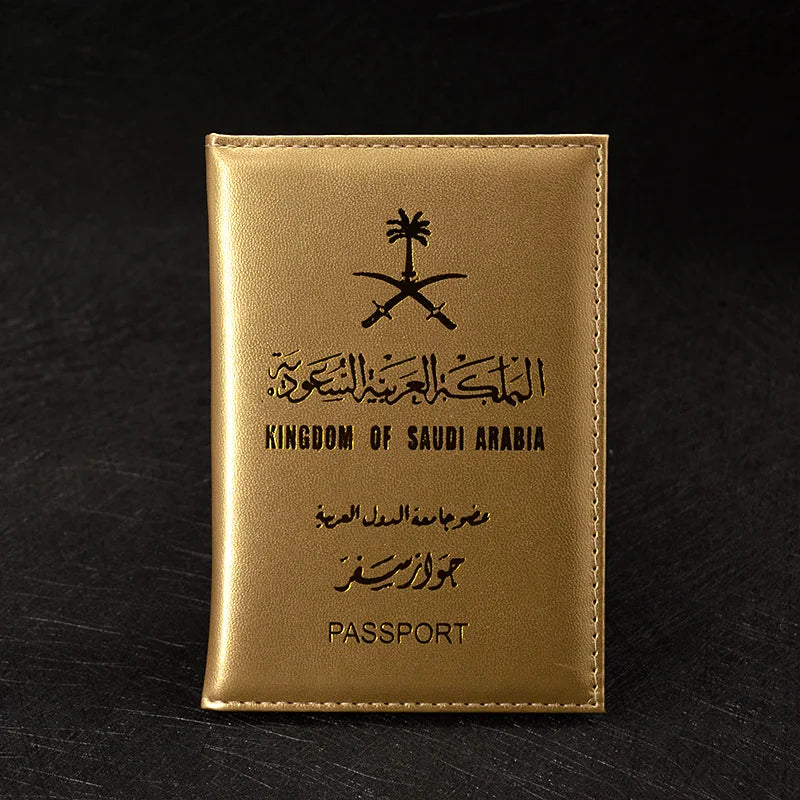 Saudi Arabia Passport Holder Women Pu Leather Cover DIPLOMATIC Passport Case