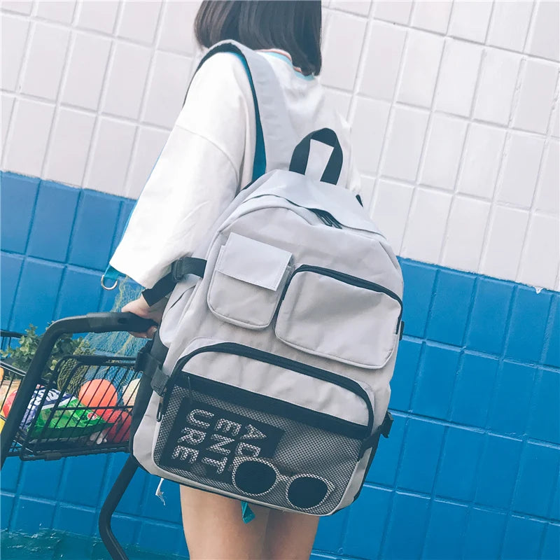 Large Capacity School Backpack for Teenager Girl Women Men School Bag Travel Bag