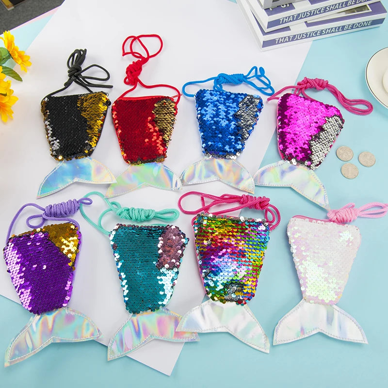 Sequins Mermaid Coin Purse Mini Bags Baby Girl Money Change Wallet