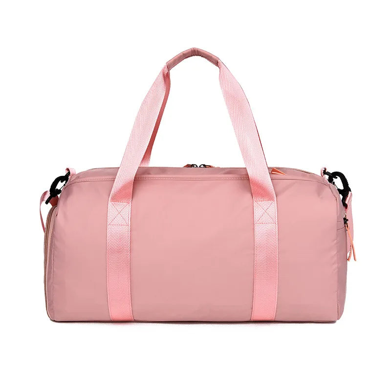 Sequins Pink Gym Bag Women Shoe Compartment Waterproof Sport Bags For Fitness
