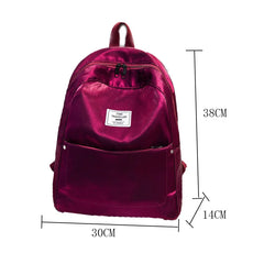 Shiner Women Backpack Solid Preppy Casual Backpack for Teenage Girls