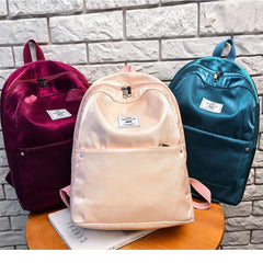 Shiner Women Backpack Solid Preppy Casual Backpack for Teenage Girls Female Scho