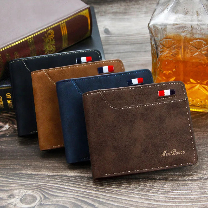Slim Men's Wallet Classic PU Leather Photo Holder Small Purse