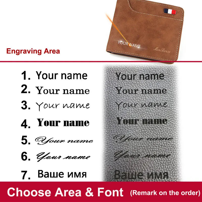 Slim Men's Wallet Classic PU Leather Photo Holder Small Purse
