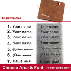 Slim Men's Wallet Classic PU Leather Photo Holder Small Purse