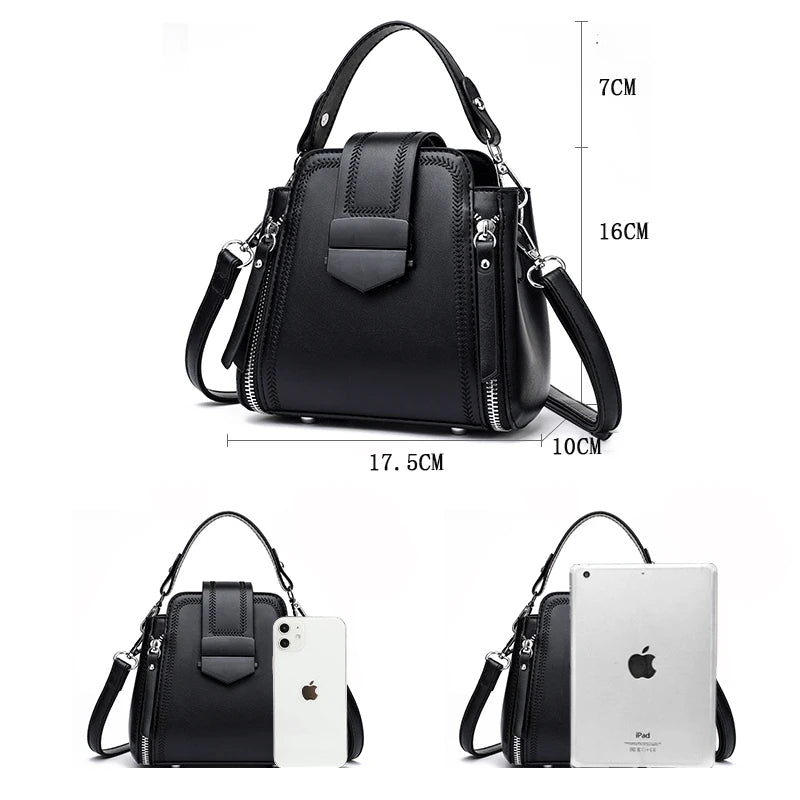 Shoulder Bag Female Crossbody Bags Solid Handbags Ladies Bags Bucket