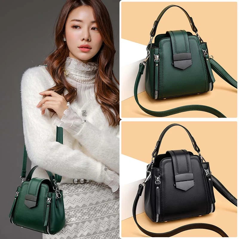 Shoulder Bag Female Crossbody Bags Solid Handbags Ladies Bags Bucket