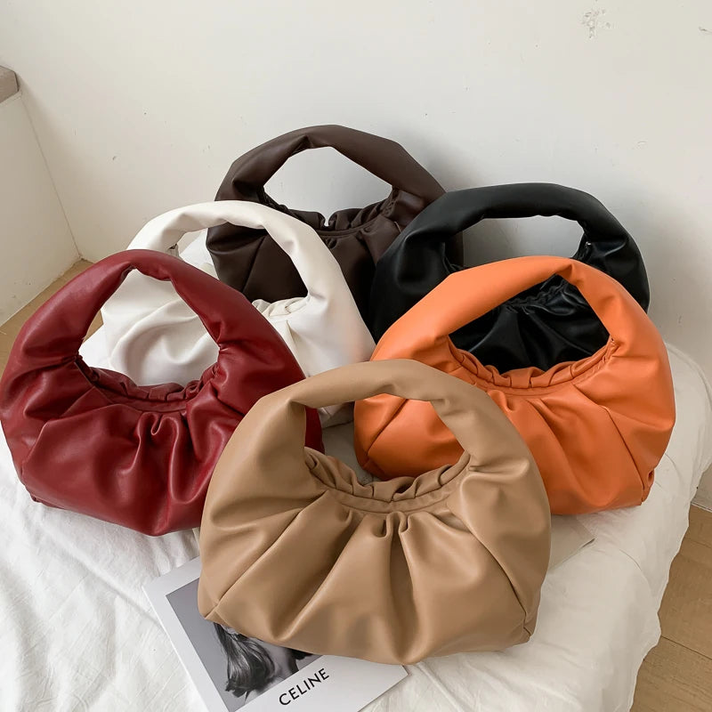Shoulder Bags For Women Tote Handbag De Luxe Femme Folds Dumplings Totes Soft