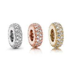 Silver Rose Spacer Bead Jewelry DIY Accessory