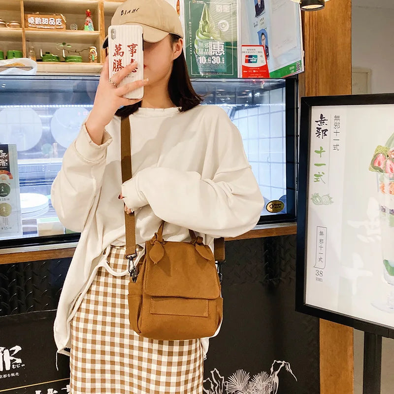 Canvas Crossbody Bag Messenger Bag Shoulder Bag For Women