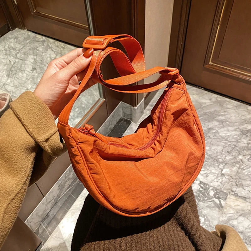 Nylon Crossbody Bag for Women Large Capacity Tote Lady Travel Shopper Bag