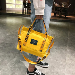 Casual Canvas Women Handbag Duffle GymBag Crossbody Tote Large Capacity