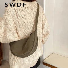 Women's Messenger Bag Nylon Shoulder Bags Vintage Girls Purse Handbags