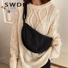 Women's Messenger Bag Nylon Shoulder Bags Vintage Girls Purse Handbags