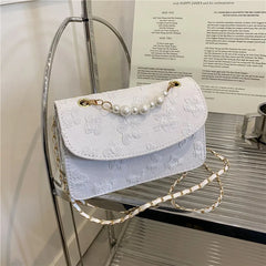 Retro Applique Crossbody Bag for Women