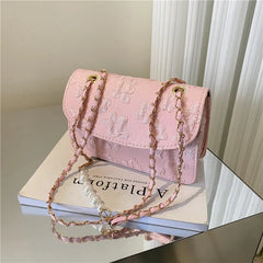 Retro Applique Crossbody Bag for Women
