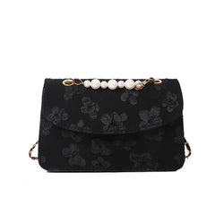 Retro Applique Crossbody Bag for Women