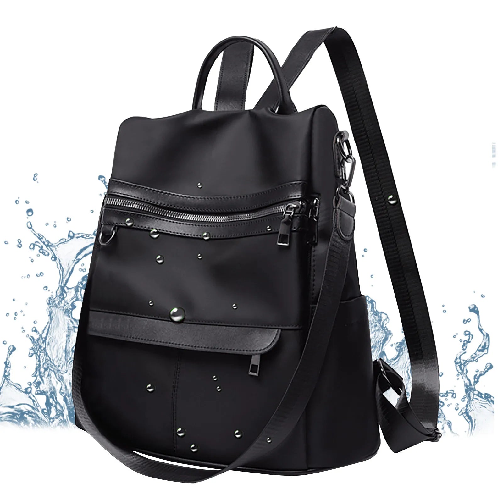 Waterproof Canvas Leather Backpack for Boys