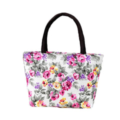Women Handbag Canvas Shoulder Bag Female Flowers Printed Girls Big Capacity
