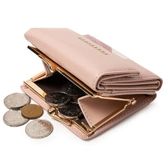 Retro Flower Short Purse Tri-Fold Wallet